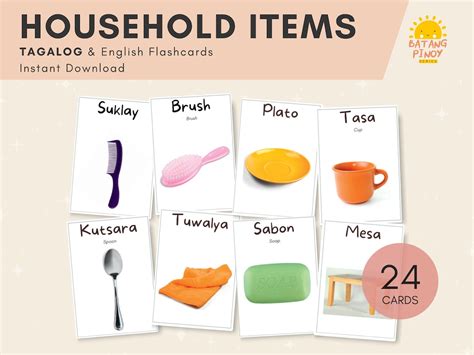 Home Talk: Essential Vocabulary for Household Items in Filipino.